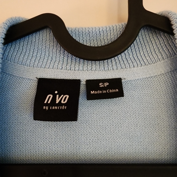 Blue cardigan with a zipper cotton blend - Picture 2 of 5